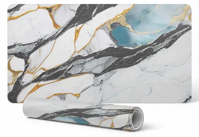 Produktbild von Rutschfeste Schreibtischunterlage mit Marmoroptik, 100 x 50 cm