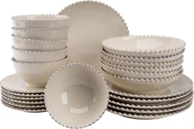 Produktbild von Costa Nova Pearl Geschirrset 24-teilig Creme Steinzeug