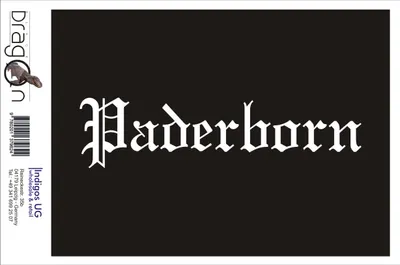 Produktbild von Aufkleber / Autoaufkleber - JDM / Die cut / Auto / OEM - Stadt Paderborn - 200x50mm gelb - Heckscheibe / Heckscheibenaufkleber