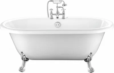 Produktbild von Freistehende Badewanne mit Füßen CHELSEA Löwenfüße CHROM 170 cm