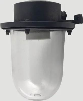 Produktbild von Wandleuchte außen Echt-Messing Glas H: 18 cm IP64 Schwarz antik E27 Maritim Wandlampe