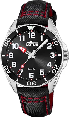 Produktbild von Lotus Jugend Kinder Uhr Classic Elegant Leder Armbanduhr schwarz UL18861/2