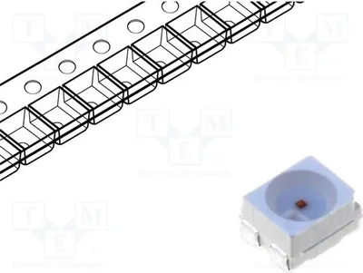 Produktbild von 2x LED 3528,PLCC4 SMD 8000-18000K 1560÷1900mcd kaltweiß  120° OSWWD4S2C1A LED-Diod