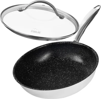 Produktbild von STONELINE® PROFESSIONAL Edelstahl Pfanne 20 cm | mit Deckel