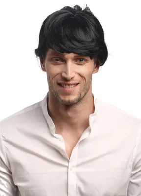 Produktbild von WIG ME UP Perücke Kurz Schwarz Pony 91087-ZA103