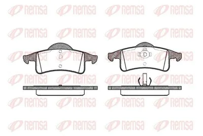 Produktbild von REMSA Bremsbeläge Satz Hinten Bremsklötze für JEEP GRAND CHEROKEE II (WJ, WG) 0758.00