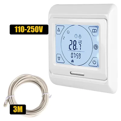 Produktbild von Raumthermostat WiFi Fußbodenheizung Wandheizung App-gesteuert Touchscreen Programmierbar WLAN Alexa Zigbee Fenstersensor Timer Weiß Ohne WIFI LCD