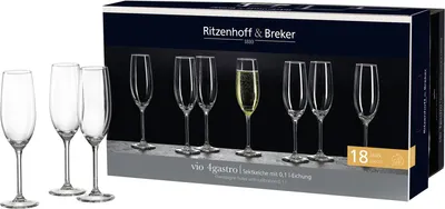 Produktbild von Sektkelch 18 tlg. mit 0,1 l-Eichung vio 4gastro