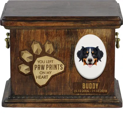 Productafbeelding van Bernese Sennenhond - Urn voor as van een hond, gepersonaliseerde urn met gravure, herdenkingskist voor as van een hond, merk Art-Dog