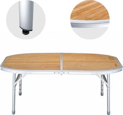 Produktbild von KING CAMP Bambus-Klapptisch 120 x 80 cm