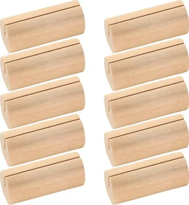 Produktbild von Kartenständer aus Holz Zylindrisch Kartenhalter für Büro Hochzeit Tischkartenhalter Foto Stehen - 10 Stück