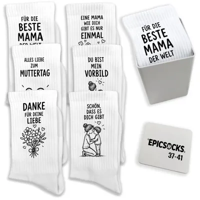 Produktbild von epicsocks Mutterliebe Grüße Socken in 37-41 im
