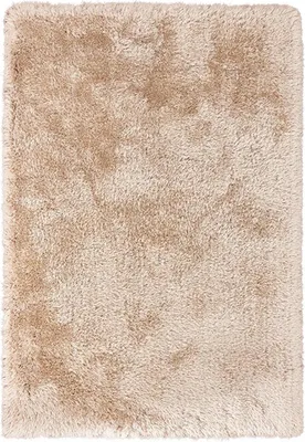 Produktbild von Qiyano Teppich Hochflor Shaggy modern uni für Wohnzimmer Kinderzimmer apricot, 120 x 170 cm