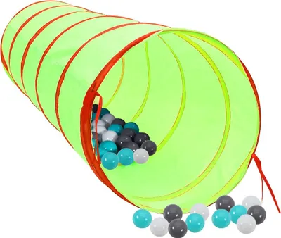 Produktbild von vidaXL Spieltunnel mit 250 Bällen Grün 175 cm Polyester