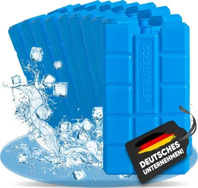 Produktbild von 10 Stück NEMT 400 ml Kühlakkus Kühlelemente für Kühltasche oder Kühlbox bis 20 h Kühlpack Kühlakku
