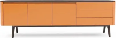 Immagine prodotto di Credenza cassettiera armadi cassettiere soggiorno mobili in legno arancione