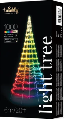 Obrázek produktu pro Twinkly Light Tree 3D, Chytré řetězové osvětlení, Wi-Fi/Bluetooth, Černá, Tvar U, 16000000 barva/barev, AC