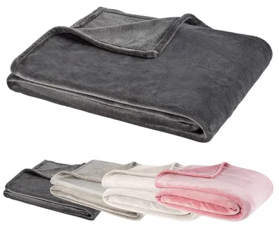 Produktbild von Kuscheldecke Cashmere Touch 150x200 cm Wohndecke Flauschige Winter Decke Sofadecke Graphit Anthrazit