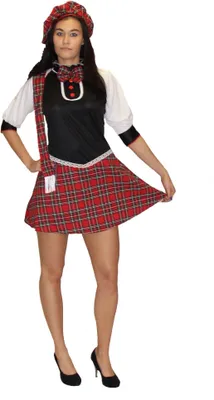 Produktbild von Schulmädchen Kleid Schottin Kostüm, Größe:S