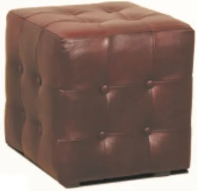 Image de Casa Padrino Tabouret Chesterfield en cuir véritable 40 x 40 x h. 42 cm - Meubles de luxe