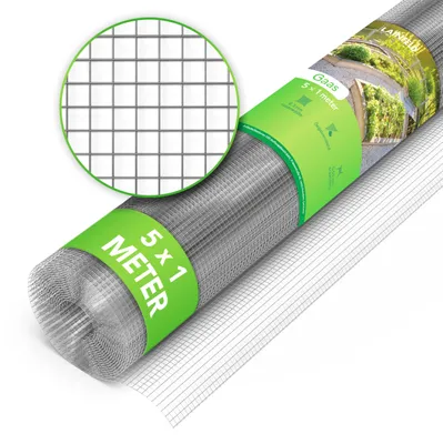 Feinmaschiges Drahtgitter 5 x 1 m, 6,3 mm Maschenweite, verzinkt