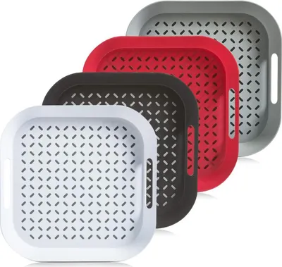 Immagine prodotto di ZELLER PRESENT Vassoio con rivestimento antiscivolo in plastica assortito 34x34x4,3cm