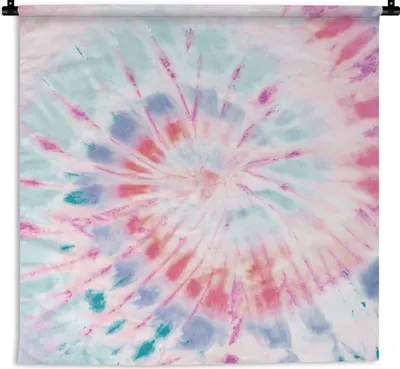 Produktbild von MuchoWow® Wandteppich Wandbehang Sommer - Krawattenfärbung - Blau 150x150 cm Tapisserie Dekoration Wandtuch - Wohnaccessoires - Modernes
