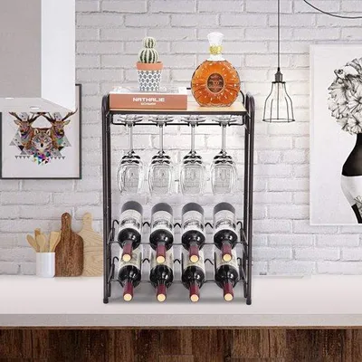 Immagine prodotto di Scaffale per vino, scaffale per bottiglie, per soggiorno, cucina, bar