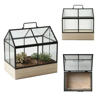 Obrázek produktu pro Mini skleník s kovovým rámem KALA, 30 x 26 x 18 cm