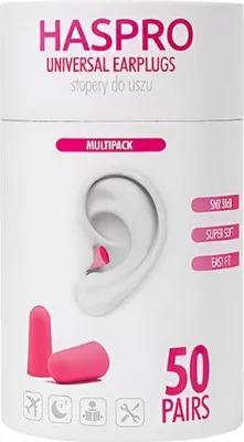 Image de Bouchons d'oreille HASPRO TUBE50, rose