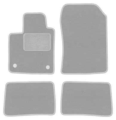 Obrázok produktu pre Velúrové autokoberce pre: Renault Twingo II 2007-2014 (hatchback) – sada 4 ks, sivé, na mieru – Wielganizator OSLO
