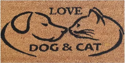 Produktbild von Bestlivings Fußmatte Kokos Schuhabtreter 25x50cm (Katze & Hund)