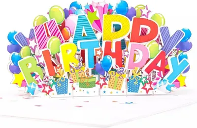 Produktbild von Papercrush Happy Birthday Pop-Up Karte