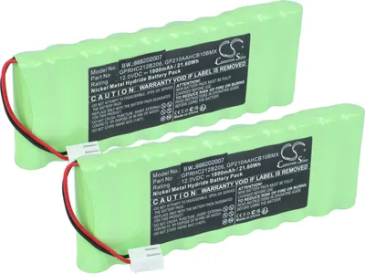 Produktbild von vhbw 2x Akku Ersatz für Roto ZEL 12V, GPRHC212B206 für Rollladenantrieb Torantrieb Drehtorantrieb Garagentorantrieb (1800 mAh, 12 V, NiMH)