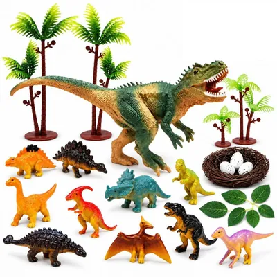 Dinosaurier-Tortendeko-Set, 26 Teile, für Dschungel-Party