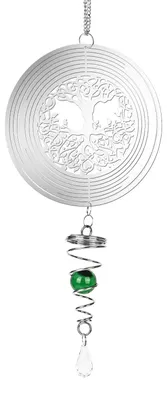 3D-Windspinner Vogelscheuche 20 cm Edelstahl Regenbogen