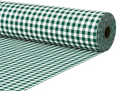 Zdjęcie produktu dla Tkanina bawełniana Gamusi w kratkę Vichy, kolor zielony – szerokość 280 cm – sprzedawana na metry – 70% bawełna, 30% poliester – certyfikat OEKO-TEX – cięcie ciągłe
