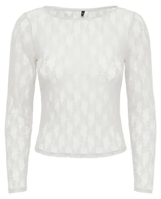 Produktbild von Only ONLNIKITA L/S BOATNECK LACE TOP BOX Cloud Dancer XL