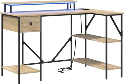 Obrázek produktu pro vidaXL Psací stůl Sonoma dub 120 x 79 x 86,5 cm dřevotřísková deska