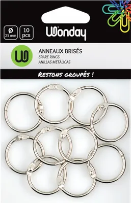 Produktbild von Wonday Verbindungsringe Durchmesser: 25 mm aus Metall 10 Stück