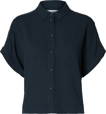 Produktbild von Bluse elegant Knopfleiste Hemdkragen Kurzarm | 34