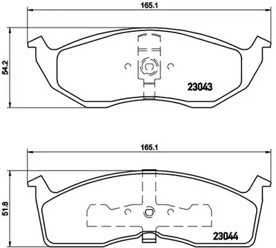 Produktbild von Brembo Bremsbelagsatz, Scheibenbremse Vorderachse P 11 008