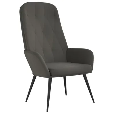 Zdjęcie produktu dla vidaXL Fotel Relax ciemnoszary aksamit