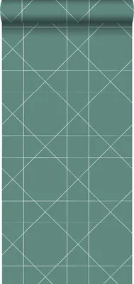 Obrázek produktu pro ESTAhome tapety grafické linie mořská zelená - 139092 - 0,53 x 10,05 m