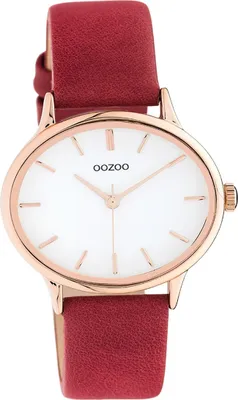 Produktbild von Oozoo Leder Damen Uhr C10942 Analog Quarzuhr Armband rot Timepieces D2UOC10942