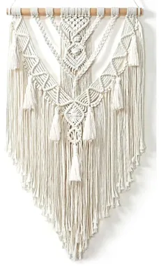 Productafbeelding van Macramé Wandtapijt voor Boho Decoratie, Crème Katoen
