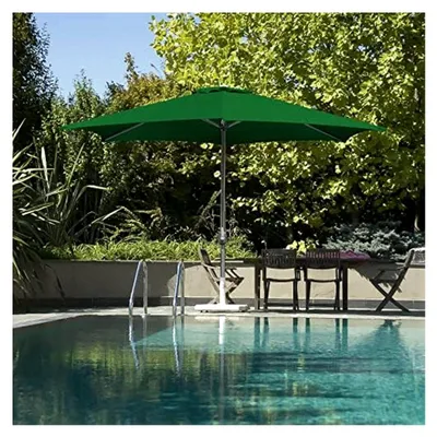 Produktbild von Sonnenschirm Grün Ø 270 cm mit Kurbel | Ampelschirm Gartenschirm UV-Schutz 50+ Aluminium | Kurbelschirm wasserdicht