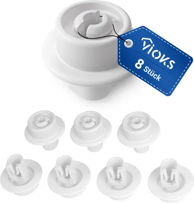 Produktbild von 8x Korbrolle passend wie Electrolux 50279059005 34mmØ für Geschirrspüler
