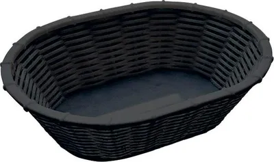 Obrázok produktu pre APS Wicker Look Brot-/Obstkorb, schwarz, Höhe: 65 mm, Länge: 230 mm