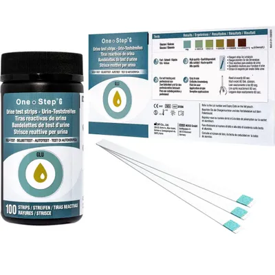 Produktbild von One+Step Glukose Teststreifen - Blutzuckerteststreifen - 100 Stück